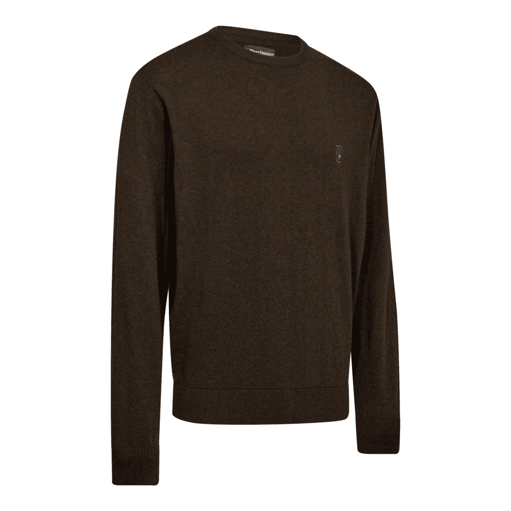 Deerhunter Harrington Strickpullover mit Rundhalsausschnitt aus Merinowolle und Baumwolle, klassischer Jagdpullover für Revier, Outdoor und Freizeit