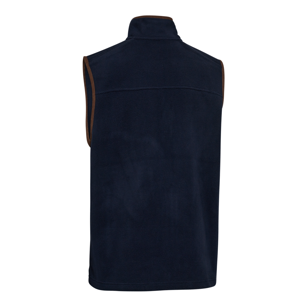 Rückansicht der Deerhunter Cumbria Fleece Weste, warme und komfortable Jagdweste mit klassischem Country-Design für Revier und Freizeit