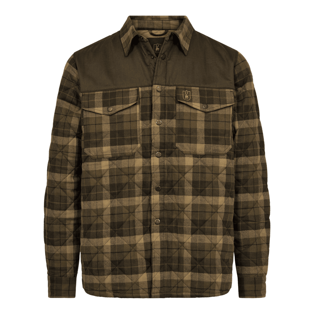 Deerhunter Youth Elbert Gefütterte Hemdjacke für Kinder mit Steppfutter, Brusttaschen und Flanellmuster, warme Outdoor- und Jagdjacke