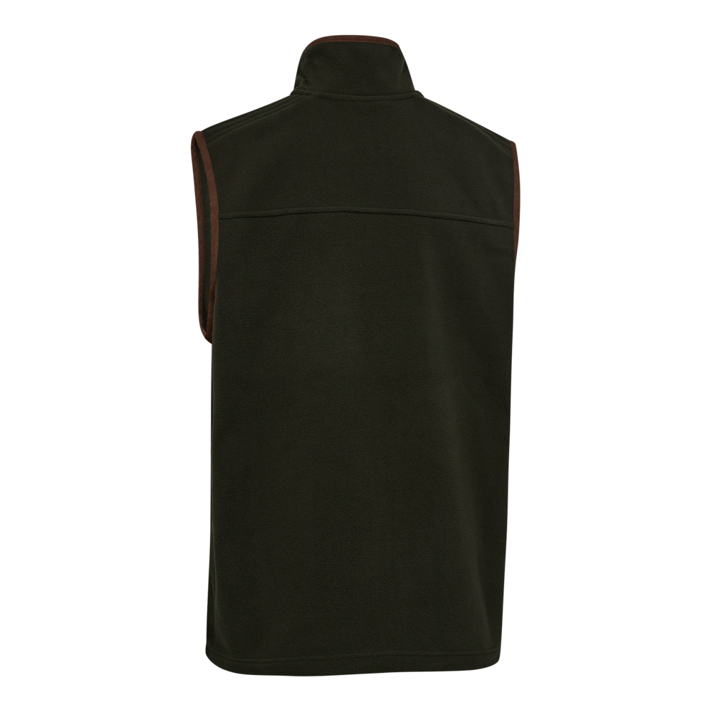 Rückansicht der Deerhunter Cumbria Fleece Weste aus geräuscharmem Fleece, warme Jagdweste für Ansitz, Pirsch und Revierarbeit