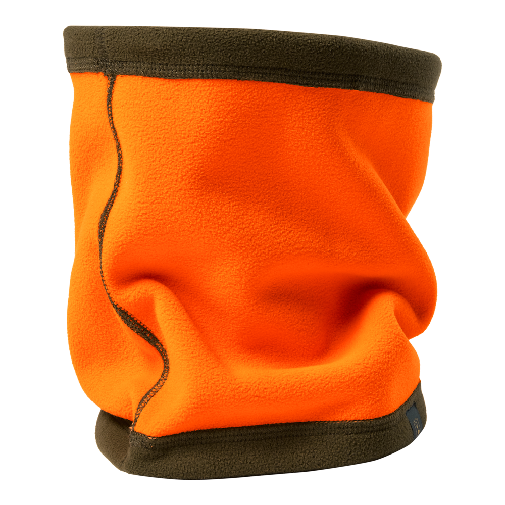 Deerhunter Fleece Halstuch mit signalorangefarbener Außenseite, atmungsaktiver Halswärmer für Drückjagd, Treibjagd und Revierarbeit