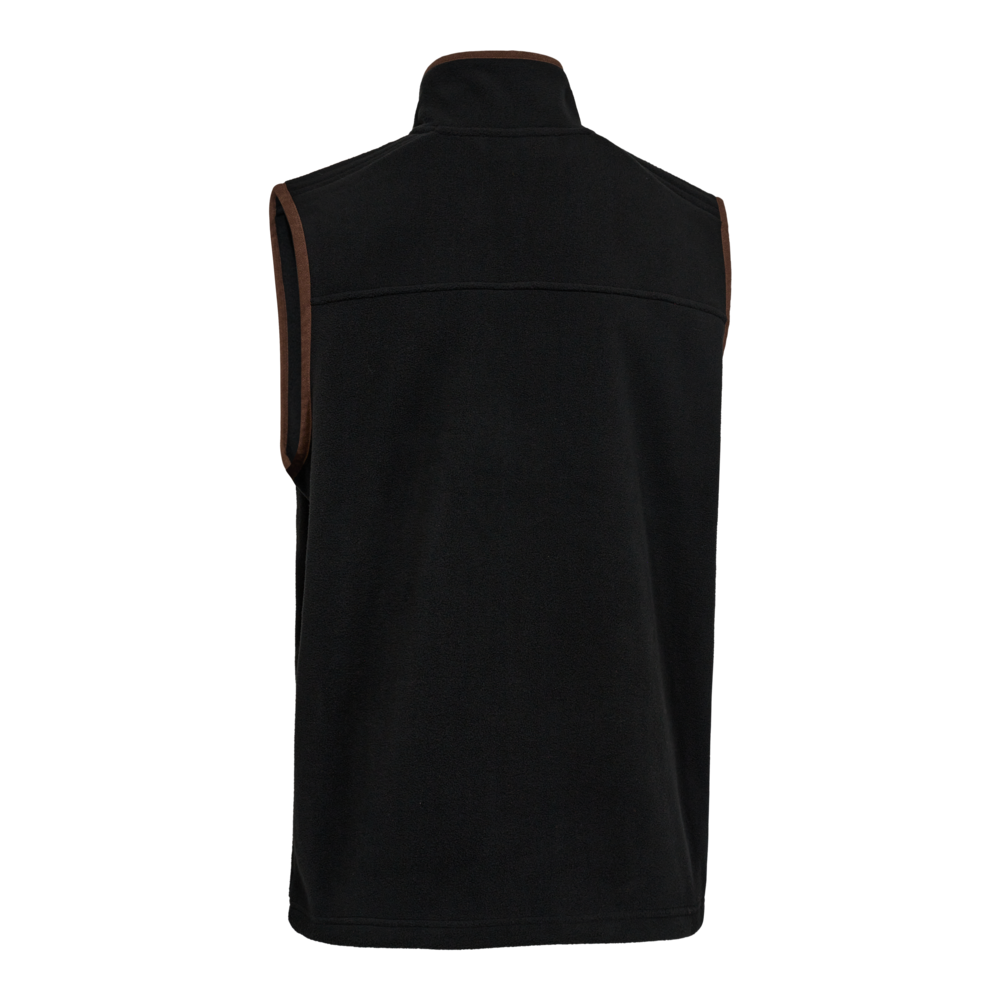 Deerhunter Cumbria Fleece Weste Rückansicht, klassische Jagdweste aus recyceltem Polyesterfleece für Revier, Freizeit und Outdoor-Einsätze