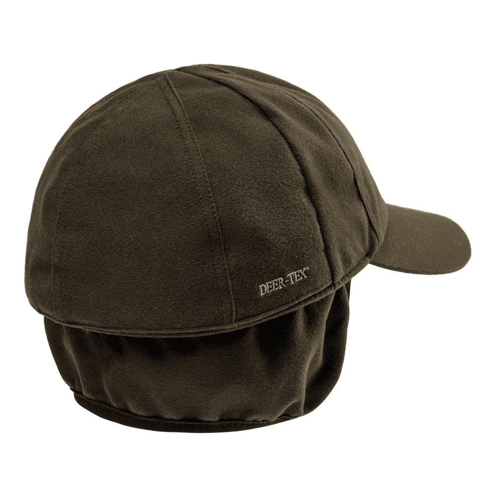Rückansicht der Deerhunter Game Cap mit umklappbarem Ohren- und Nackenschutz für Ansitzjagd bei kaltem Wetter