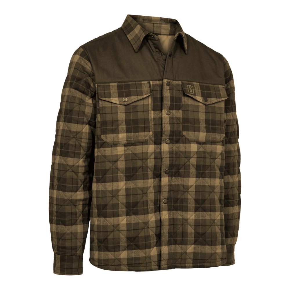 Deerhunter Youth Elbert Gefütterte Hemdjacke mit kariertem Flanell, Druckknöpfen und praktischen Brusttaschen für Jagd, Freizeit und Outdoor
