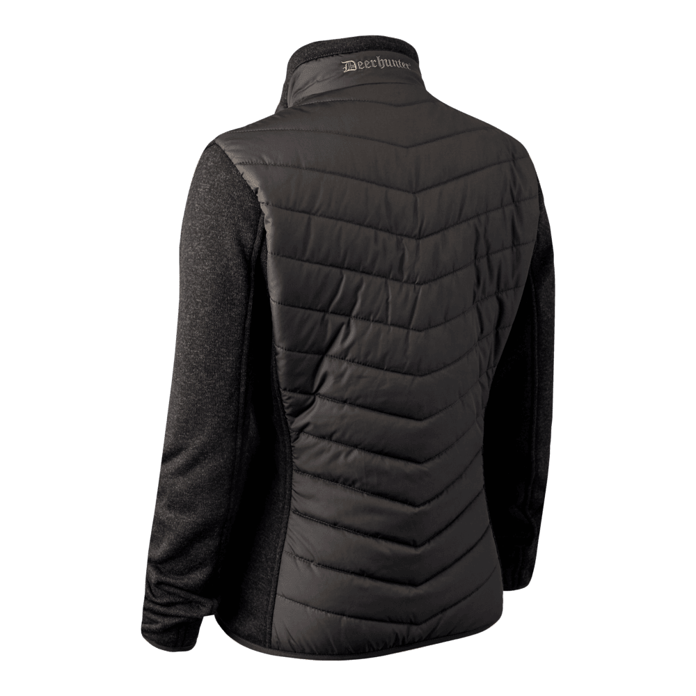 Deerhunter Lady Caroline wattierte Jagdjacke in Braun Rückansicht – warme Outdoor Jacke für Jagd und Revier