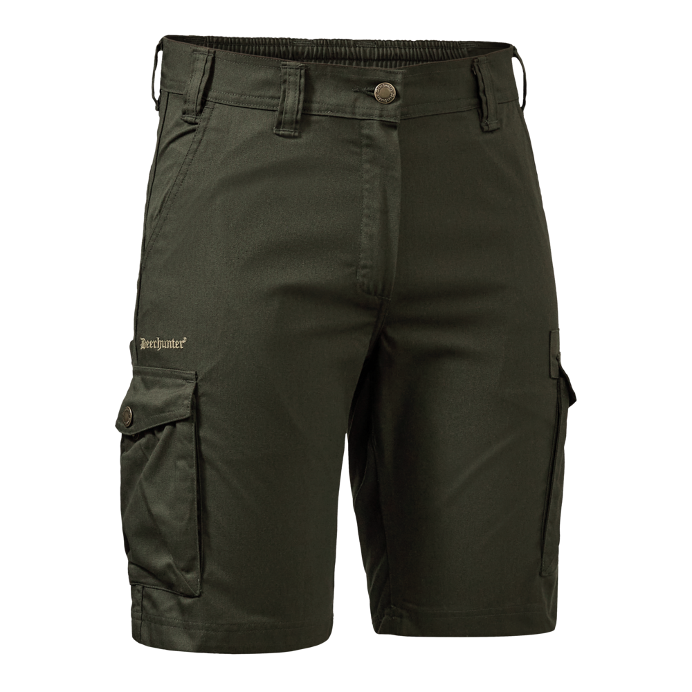 Deerhunter Lady Atlas Shorts für Damen mit elastischem Bund, Beintaschen und Messertasche, funktionelle Jagdshorts für Schießstand und Outdoor
