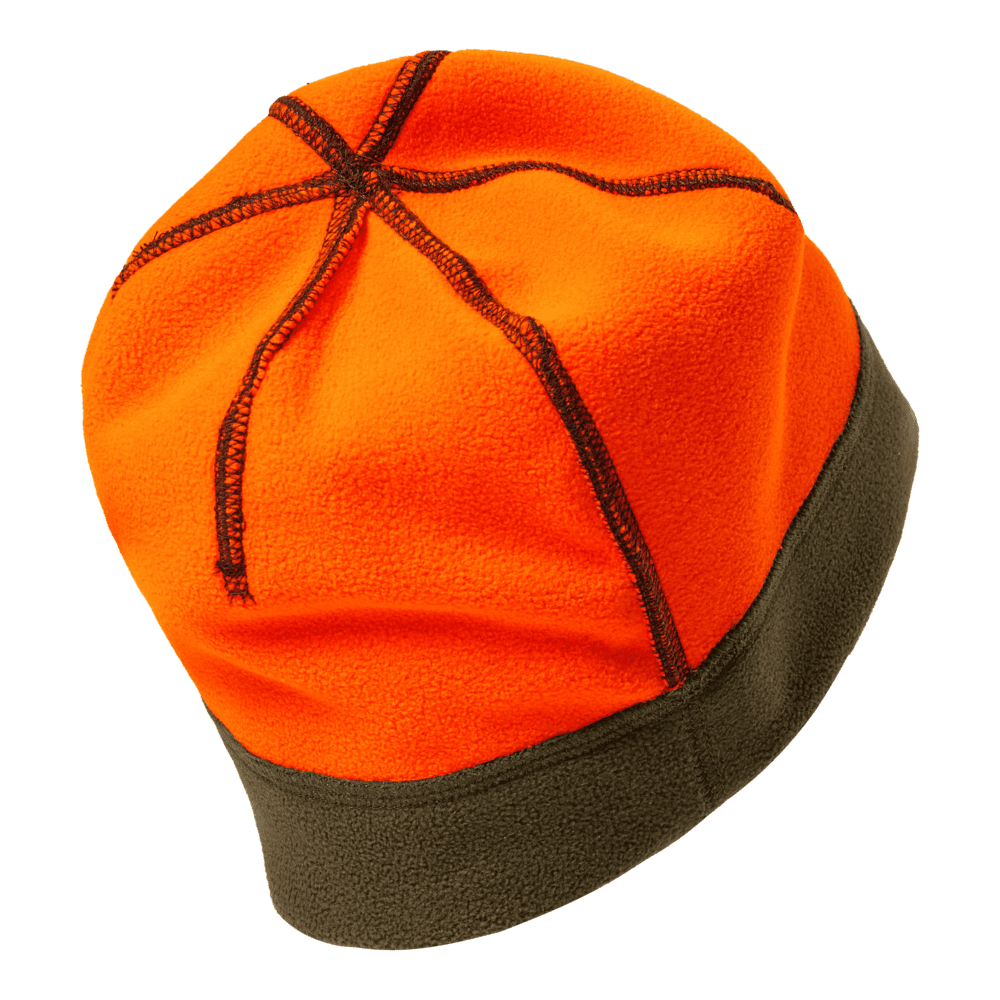 Deerhunter Fleece Beanie mit signalstarker Warnfarbe, wendbare Jagdmütze aus weichem Microfleece für Drückjagd und Treibjagd